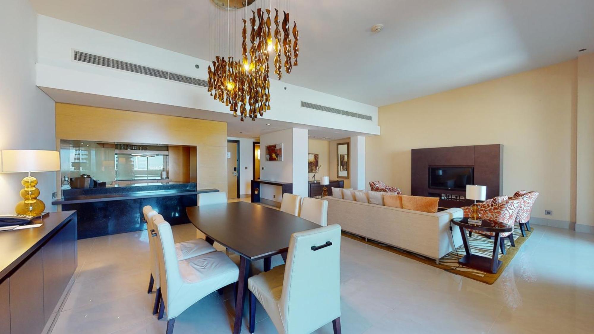 Ferienwohnung mit 3 Schlafzimmern sowie Aussicht auf den Burj Khalifa und die Skyline